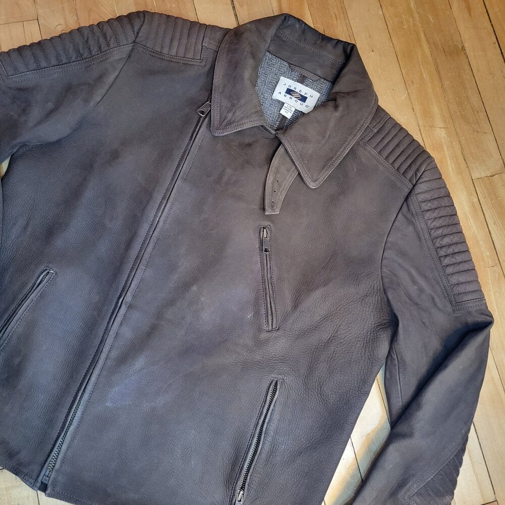 Joseph Abboud‎ Genuine Leather Moto Jacket — size XL